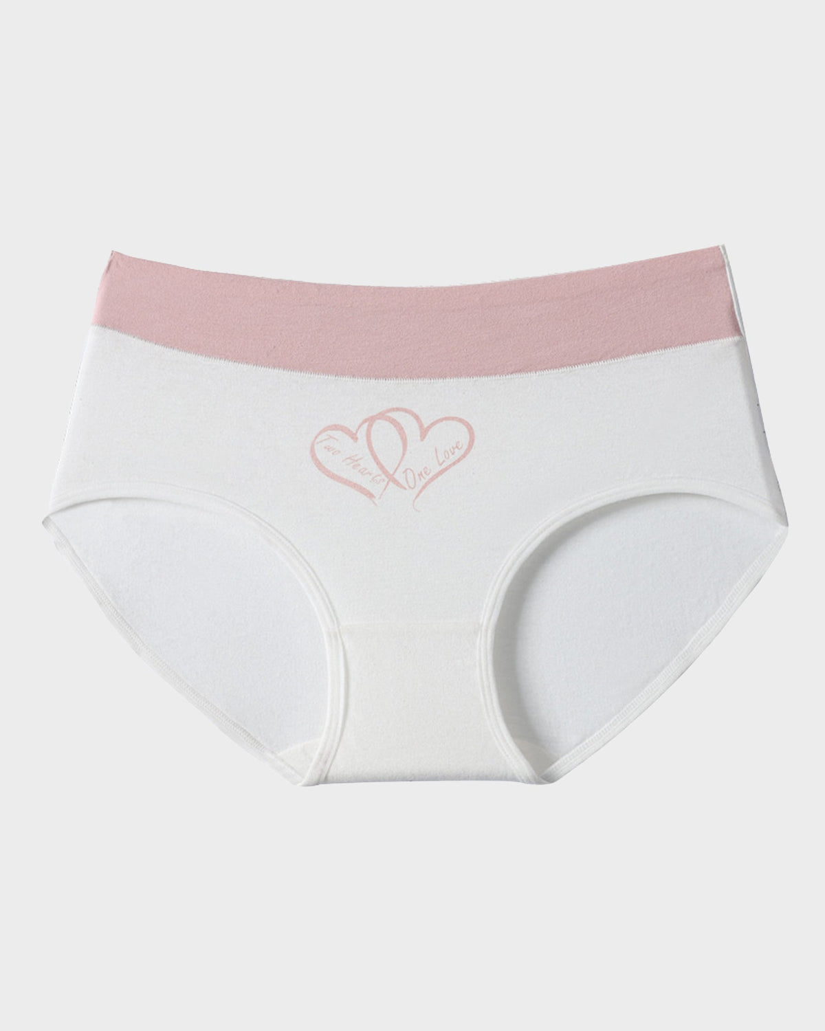 Soft Cotton Heart Print High-Waist Panties (6 Pack)