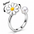 Daisy Spinner Fidget Ring Adjustable