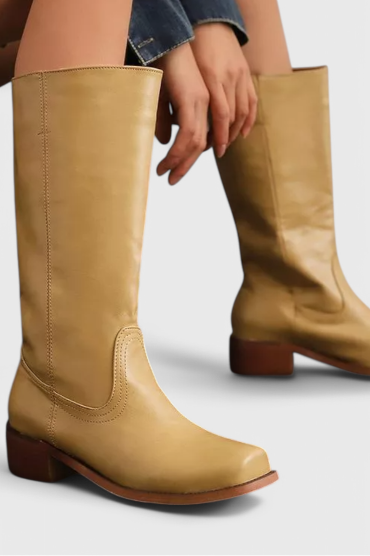 Fenella | Klassische kniehohe Stiefel mit Absatz