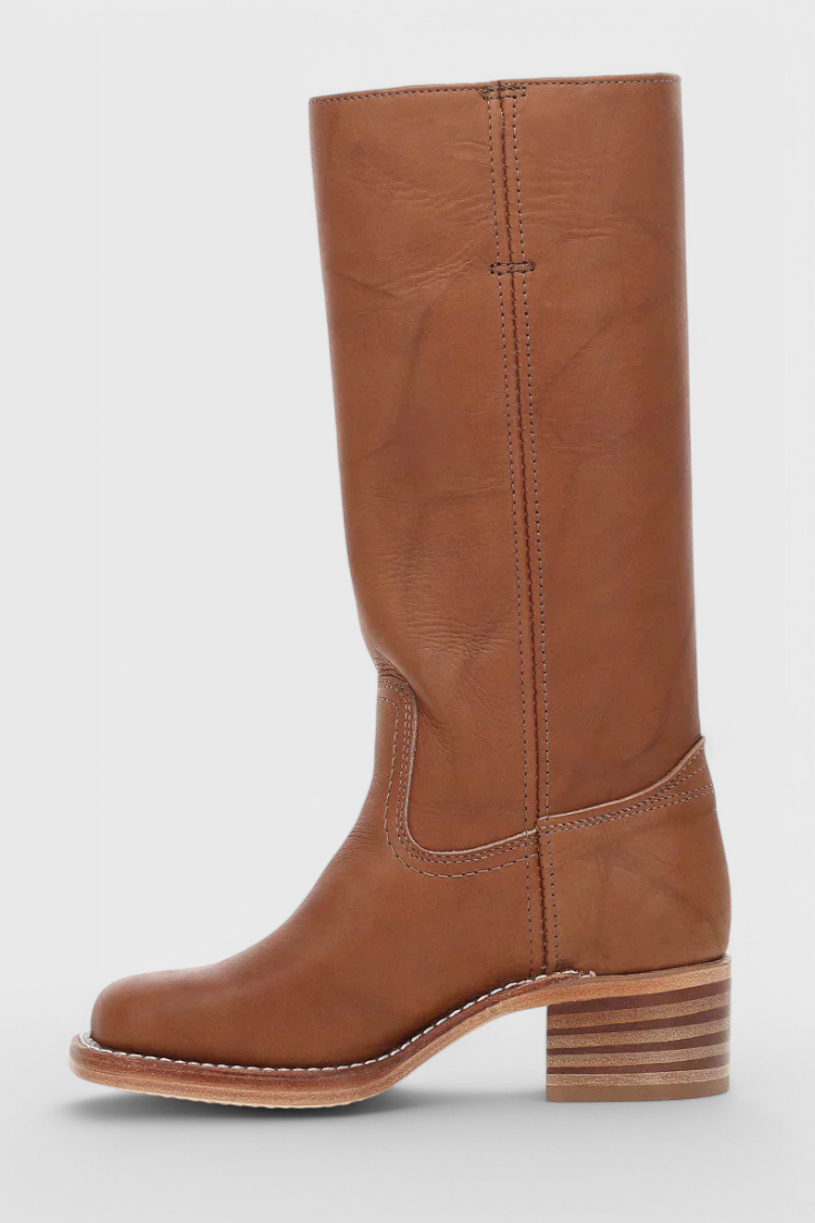 Fenella | Klassische kniehohe Stiefel mit Absatz