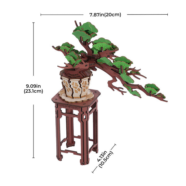 Robotime Rolife Evergreen Pine Bonsai DIY Wooden 3D Puzzle TG510