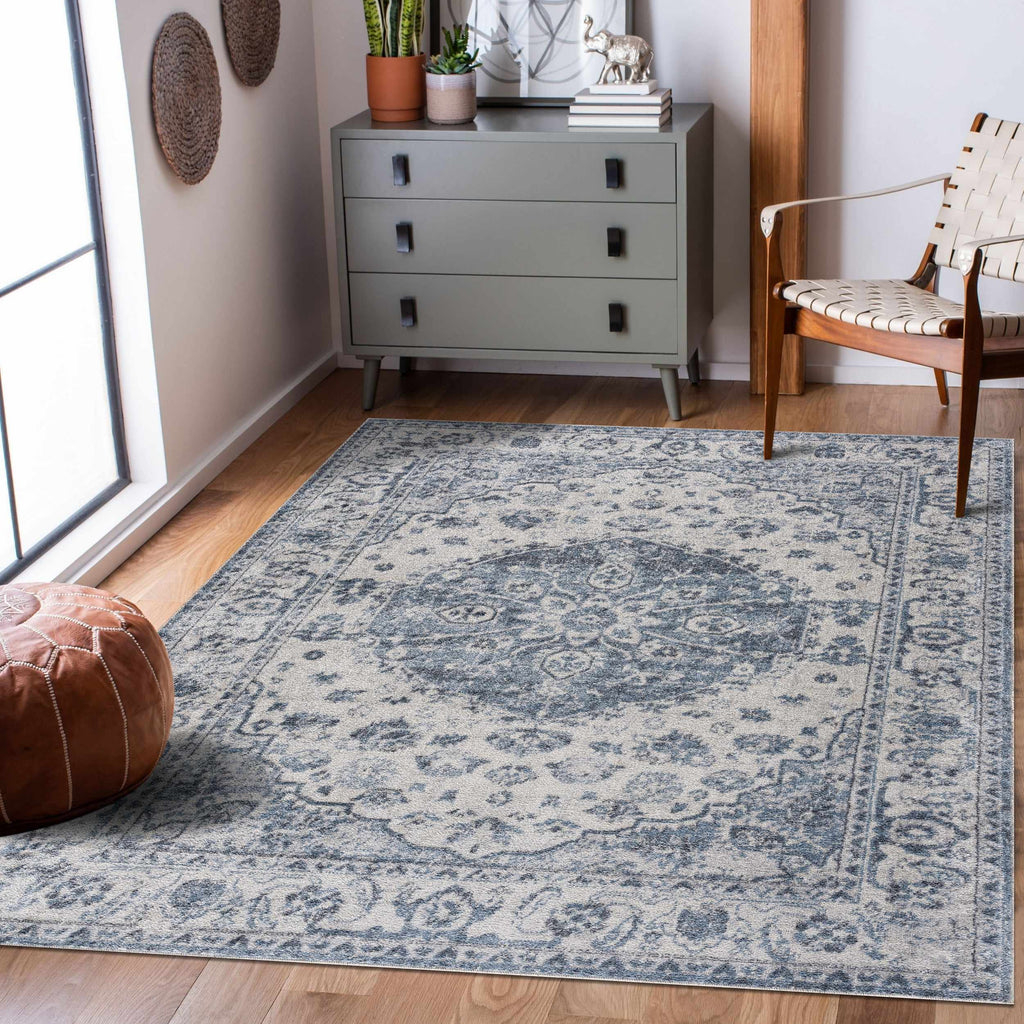 Blue Hiti Washable area rug - Clearance
