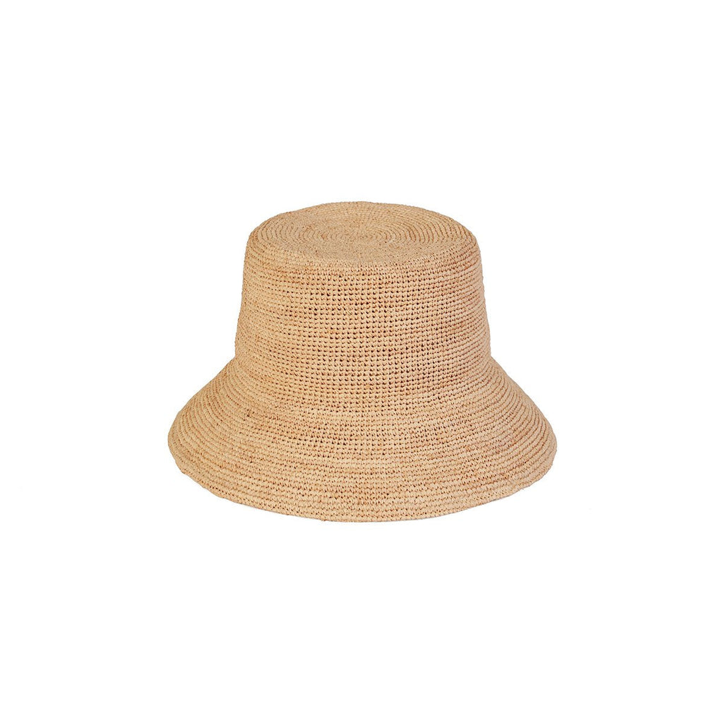 The Inca Crochet Raffia Bucket Straw Hats Natural