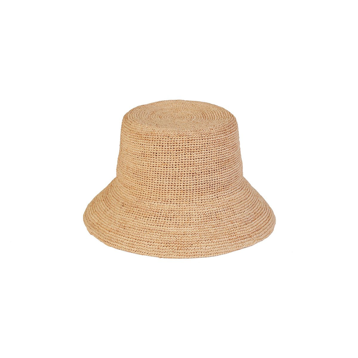 The Inca Crochet Raffia Bucket Straw Hats Natural