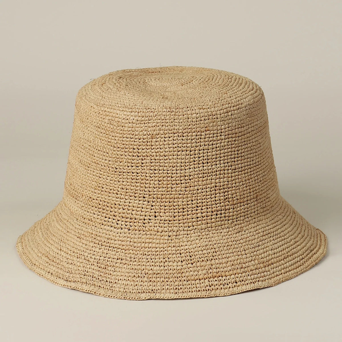 The Inca Crochet Raffia Bucket Straw Hats Natural