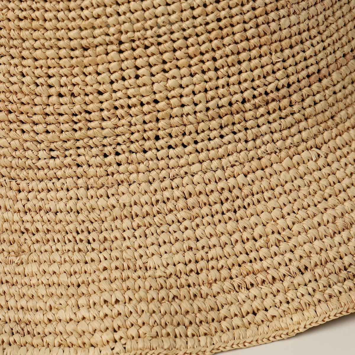 The Inca Crochet Raffia Bucket Straw Hats Natural