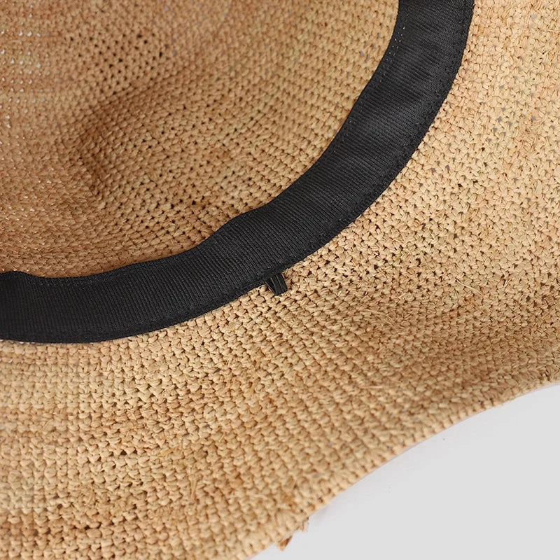 The Inca Sun Hat Hand Crochet Raffia Straw Sun Hats