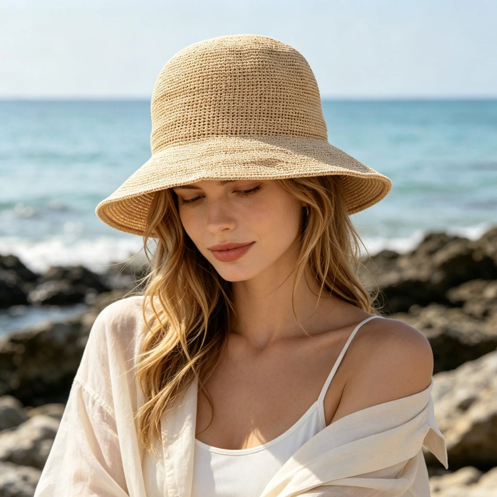 The Inca Sun Hat Hand Crochet Raffia Straw Sun Hats