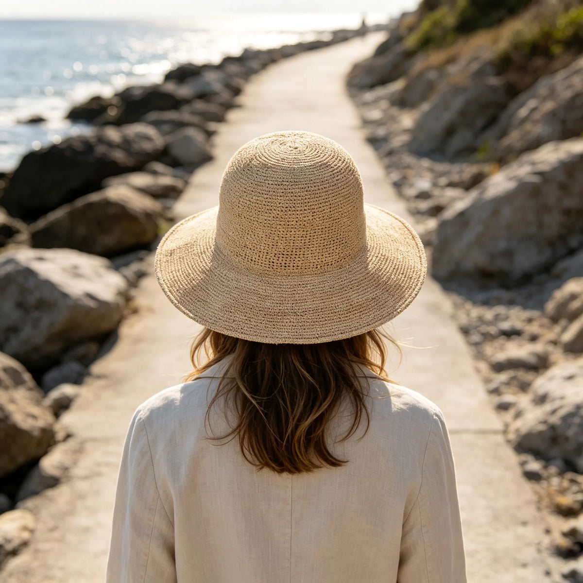 The Inca Sun Hat Hand Crochet Raffia Straw Sun Hats