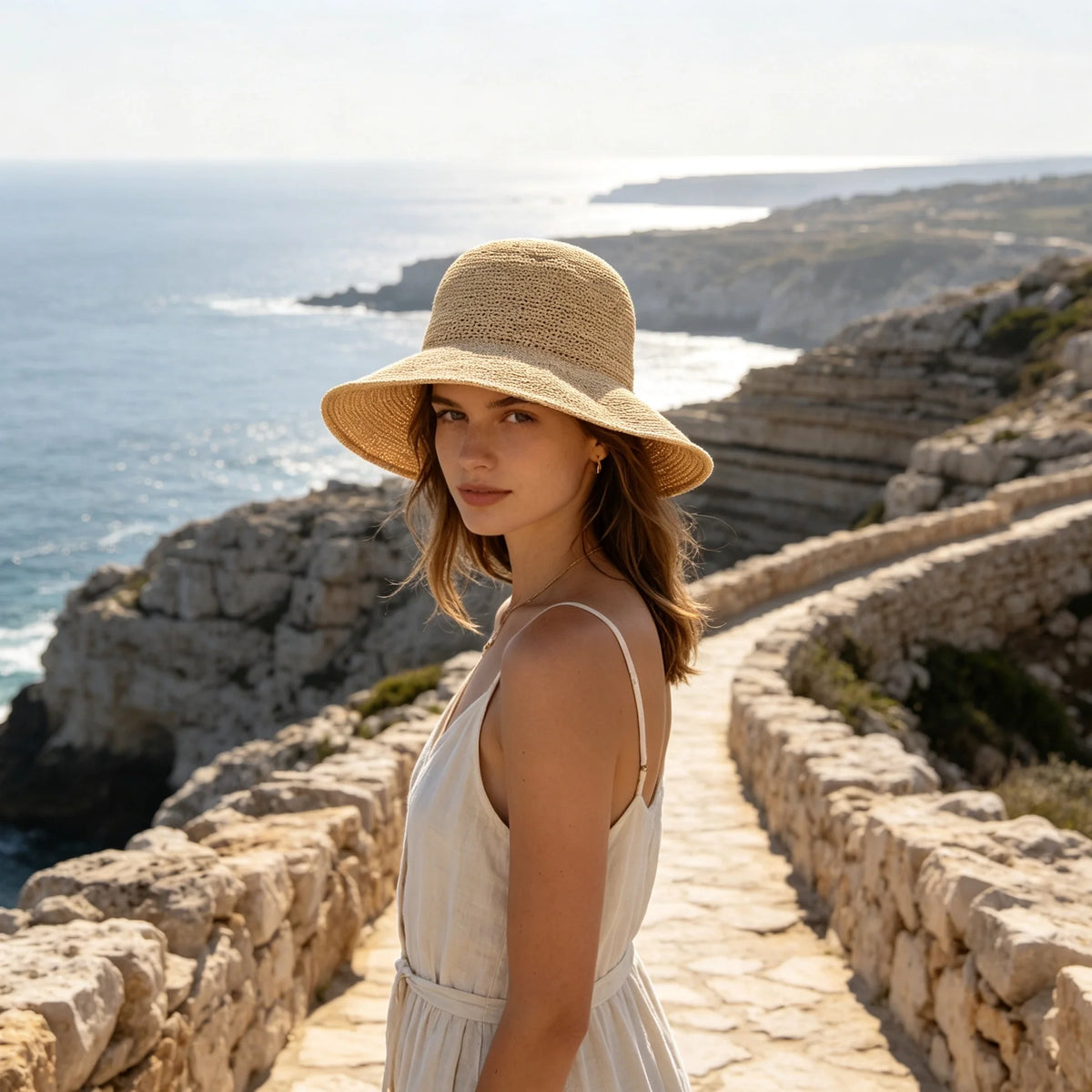 The Inca Sun Hat Hand Crochet Raffia Straw Sun Hats
