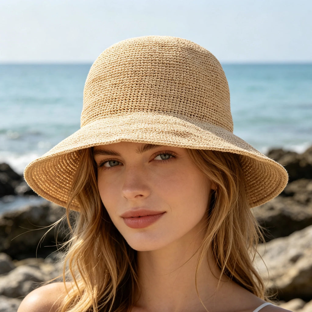 The Inca Sun Hat Hand Crochet Raffia Straw Sun Hats
