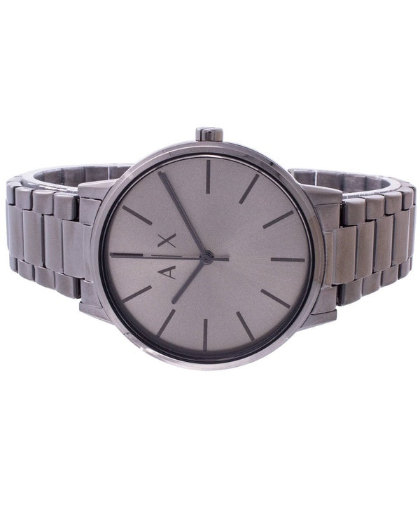 Armani Exchange Cayde AX2722 Herren-Analog-Uhr – Graues Zifferblatt mit passendem grauem Edelstahlarmband