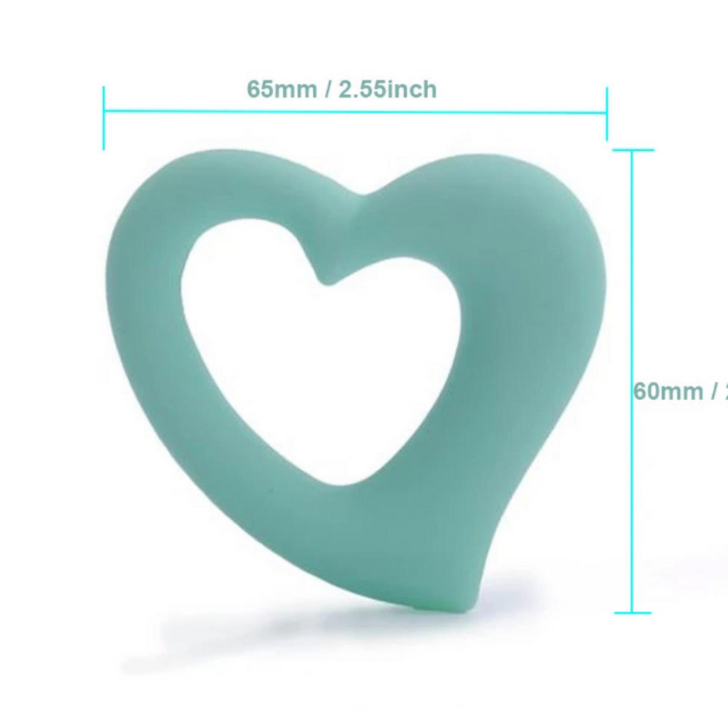 Heart Sensory Chew Necklace Blue