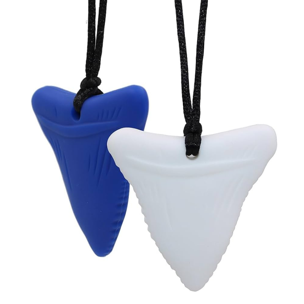 Shark Tooth Sensory Chew Necklace - Free Hygiene Case