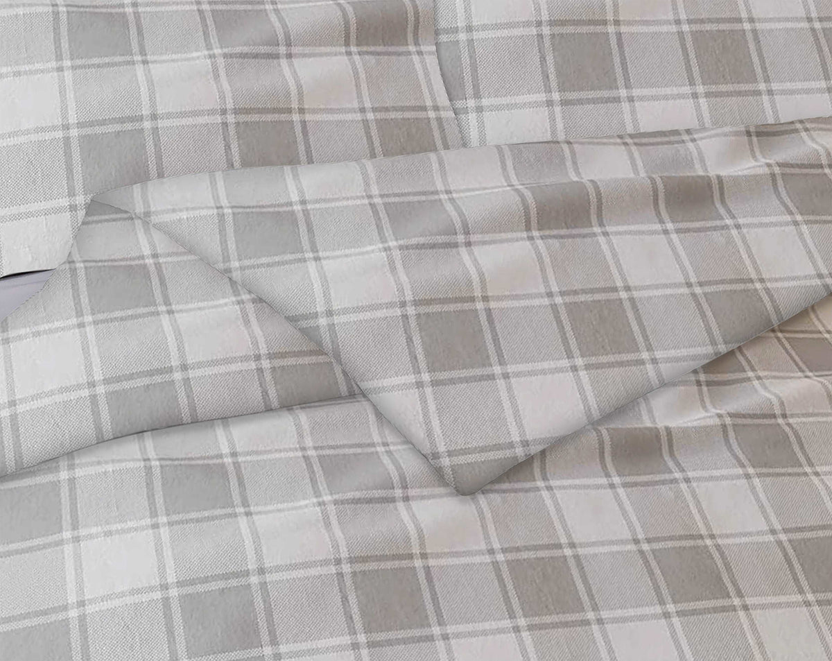 Bibb Home 3-Piece Flannel Duvet Cover Set