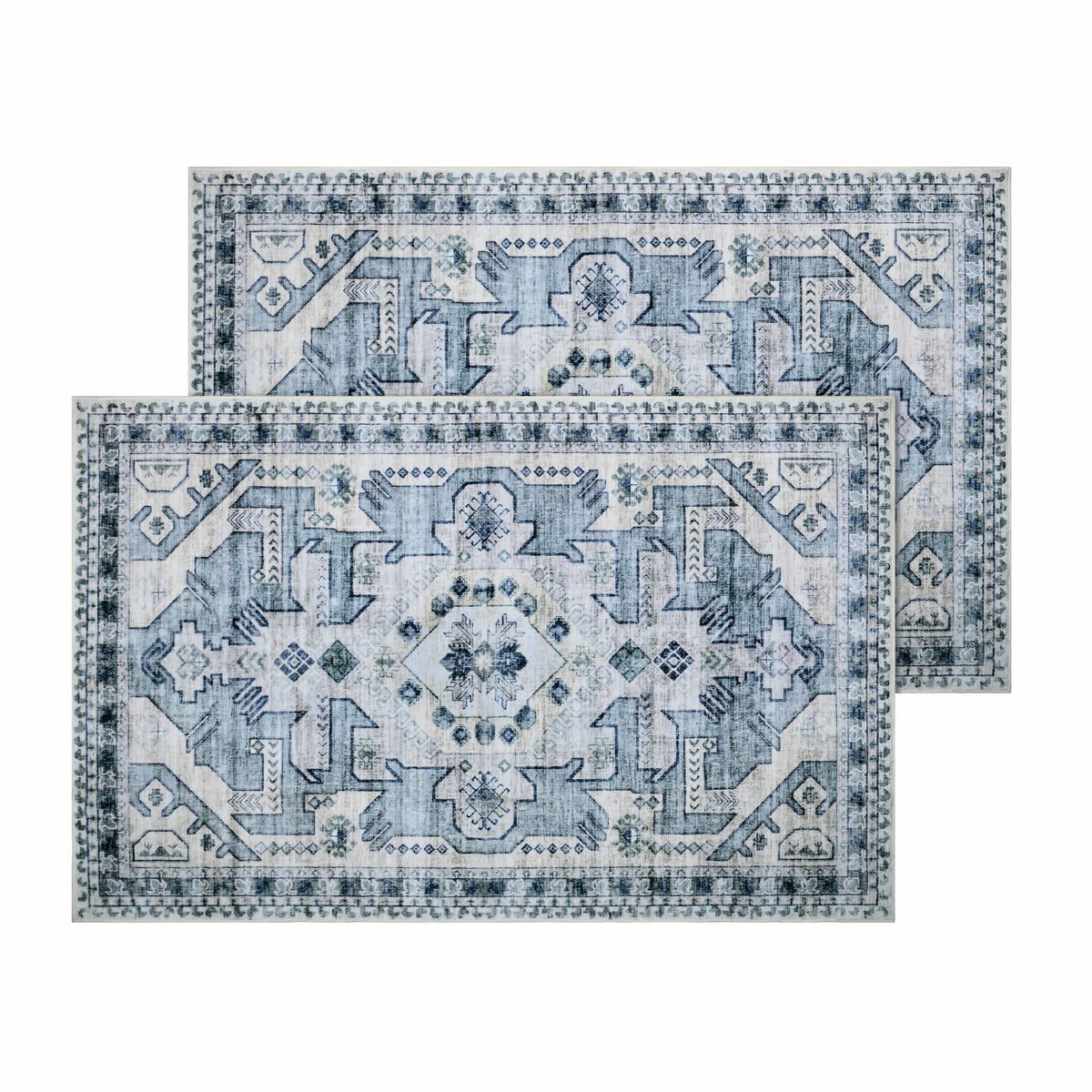 Kathy Ireland Soft Brushed Flannel Washable Rug With Latex Back