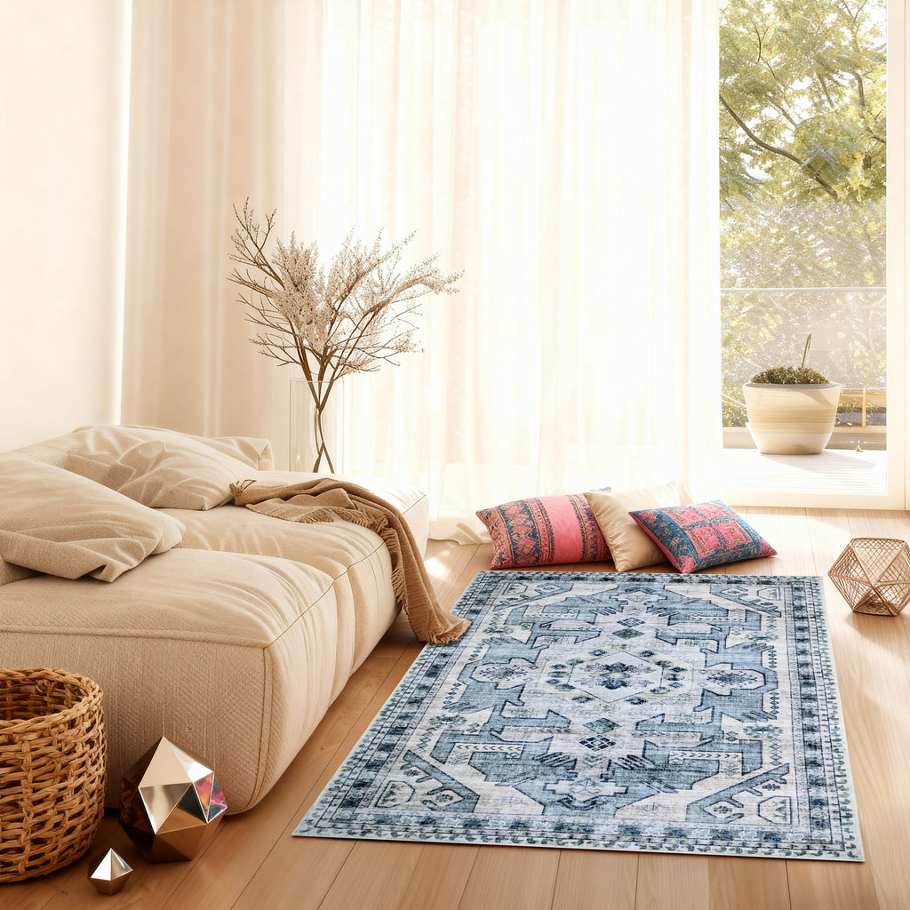 Kathy Ireland Soft Brushed Flannel Washable Rug With Latex Back