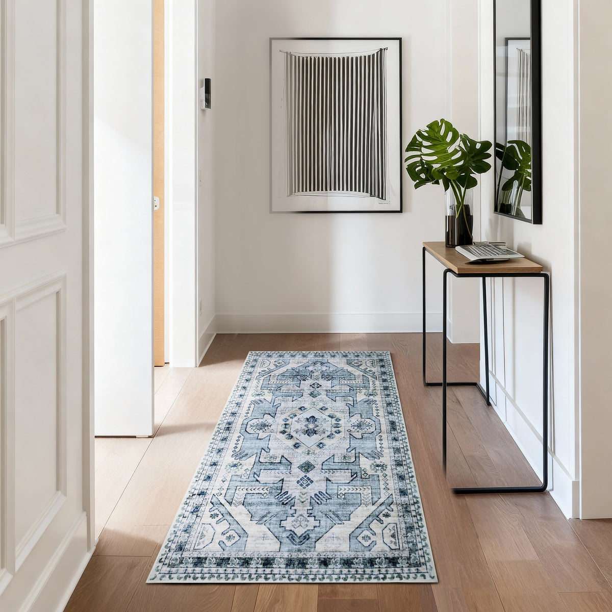 Kathy Ireland Soft Brushed Flannel Washable Rug With Latex Back