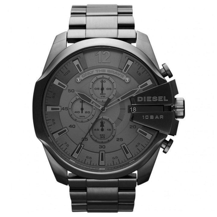 Diesel DZ4282 Mega Chief Chronograph Herrenuhr – Graues Zifferblatt & graues Edelstahlarmband