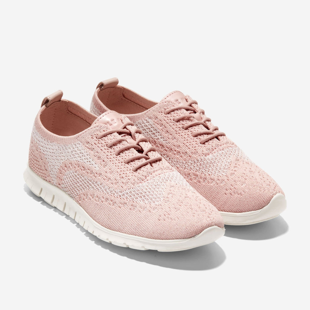 Cole Haan Women's Zerøgrand Stitchlite Oxford in Rose Smoke-silver Peony