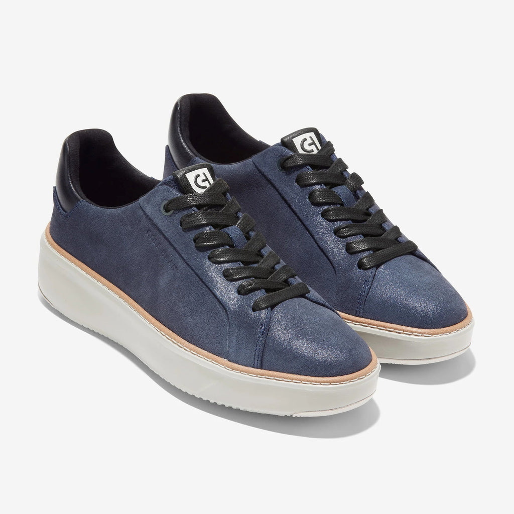 Cole Haan Womens Grandpro Topspin in Blazer Blue Metallic - Wide Width