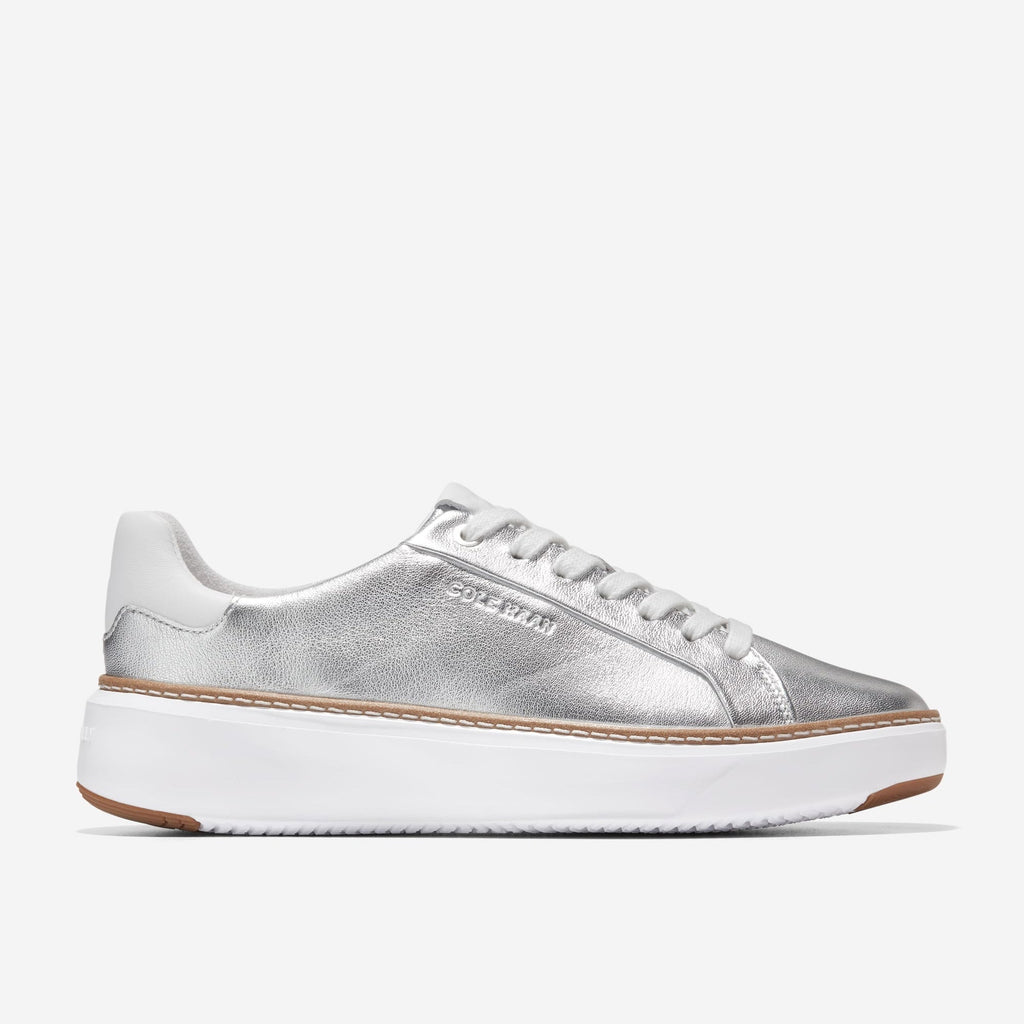 Cole Haan Women's Grandpro Topspin Sneakers Silver Talca/Optic White