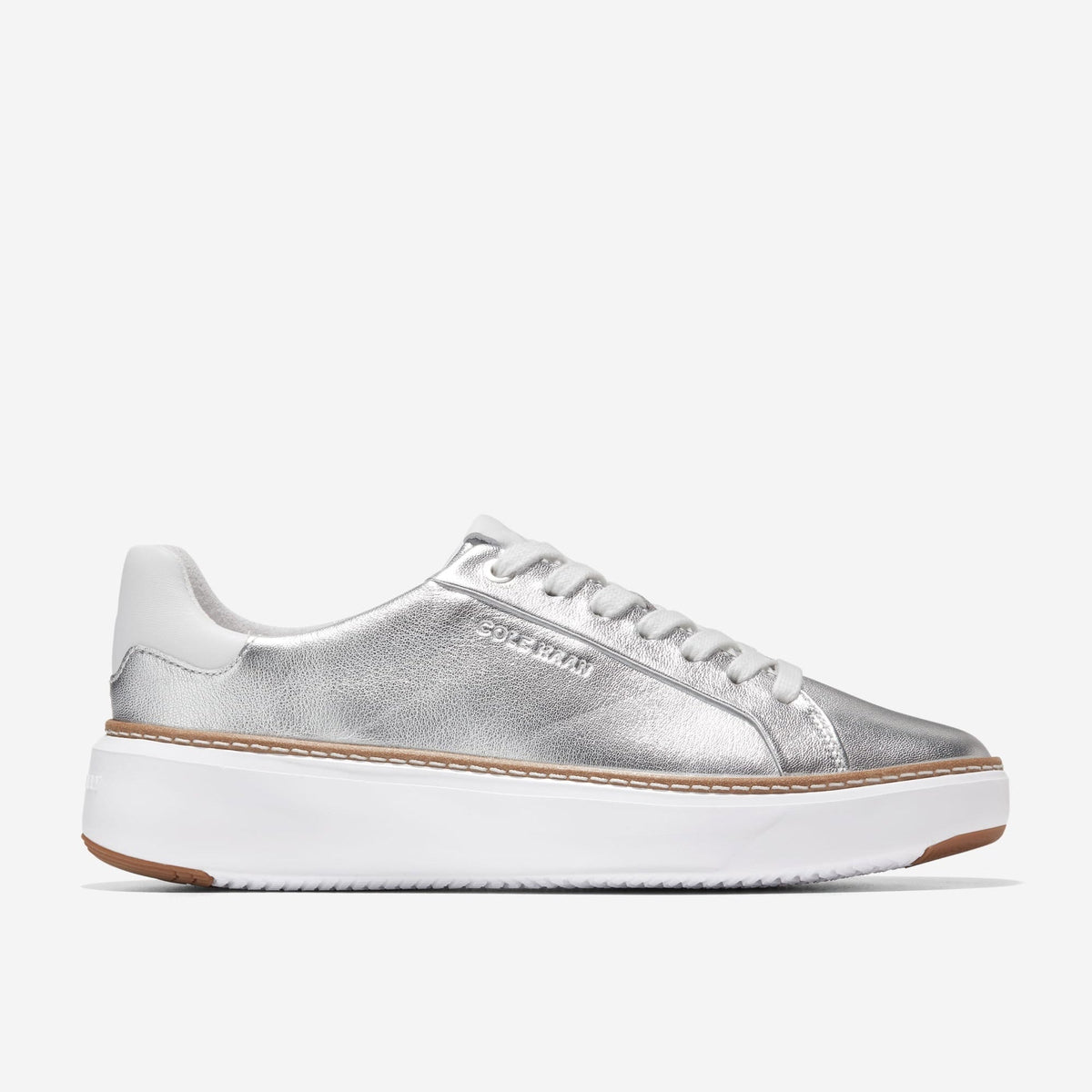 Cole Haan Women's Grandpro Topspin Sneakers Silver Talca/Optic White