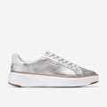 Cole Haan Women's Grandpro Topspin Sneakers in Silver Talca/Optic White - Wide Width