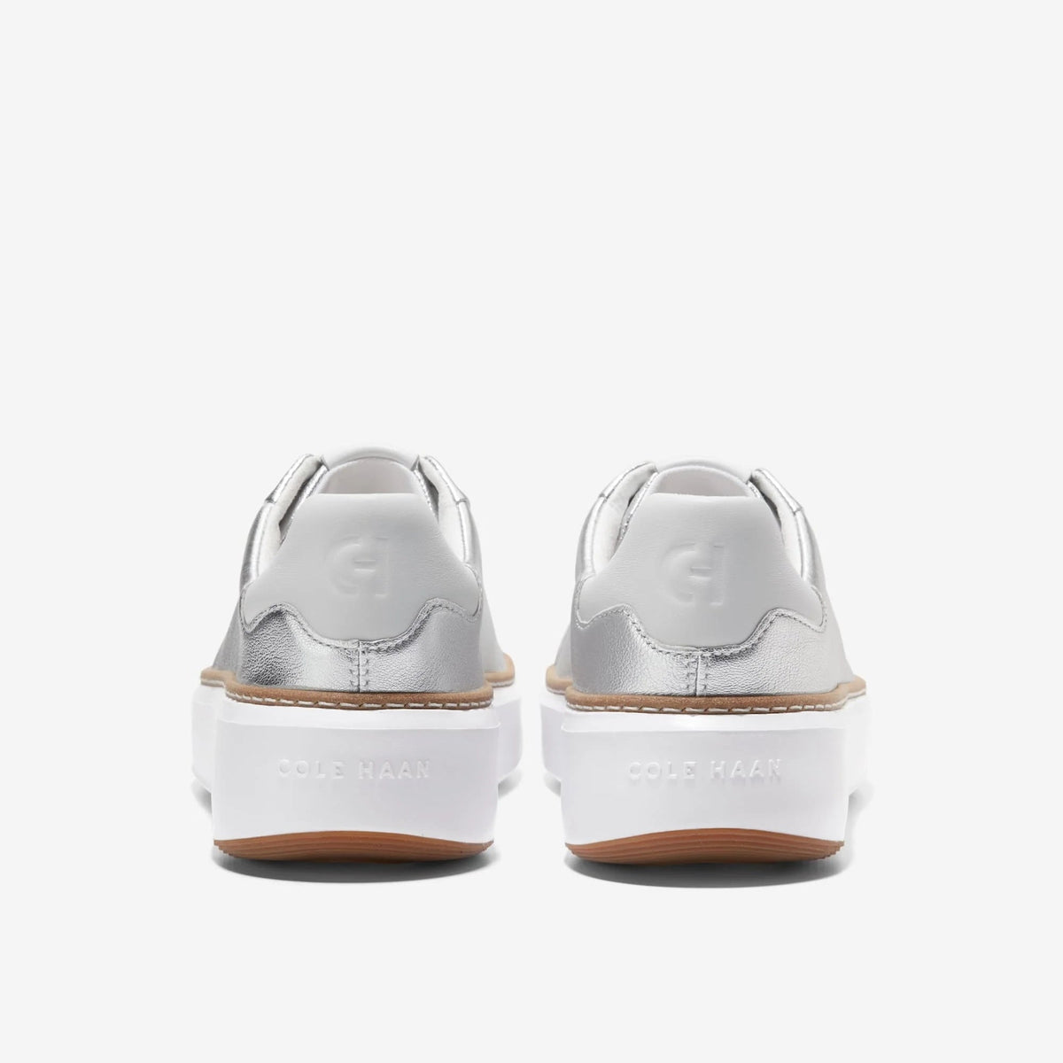 Cole Haan Women's Grandpro Topspin Sneakers in Silver Talca/Optic White - Wide Width