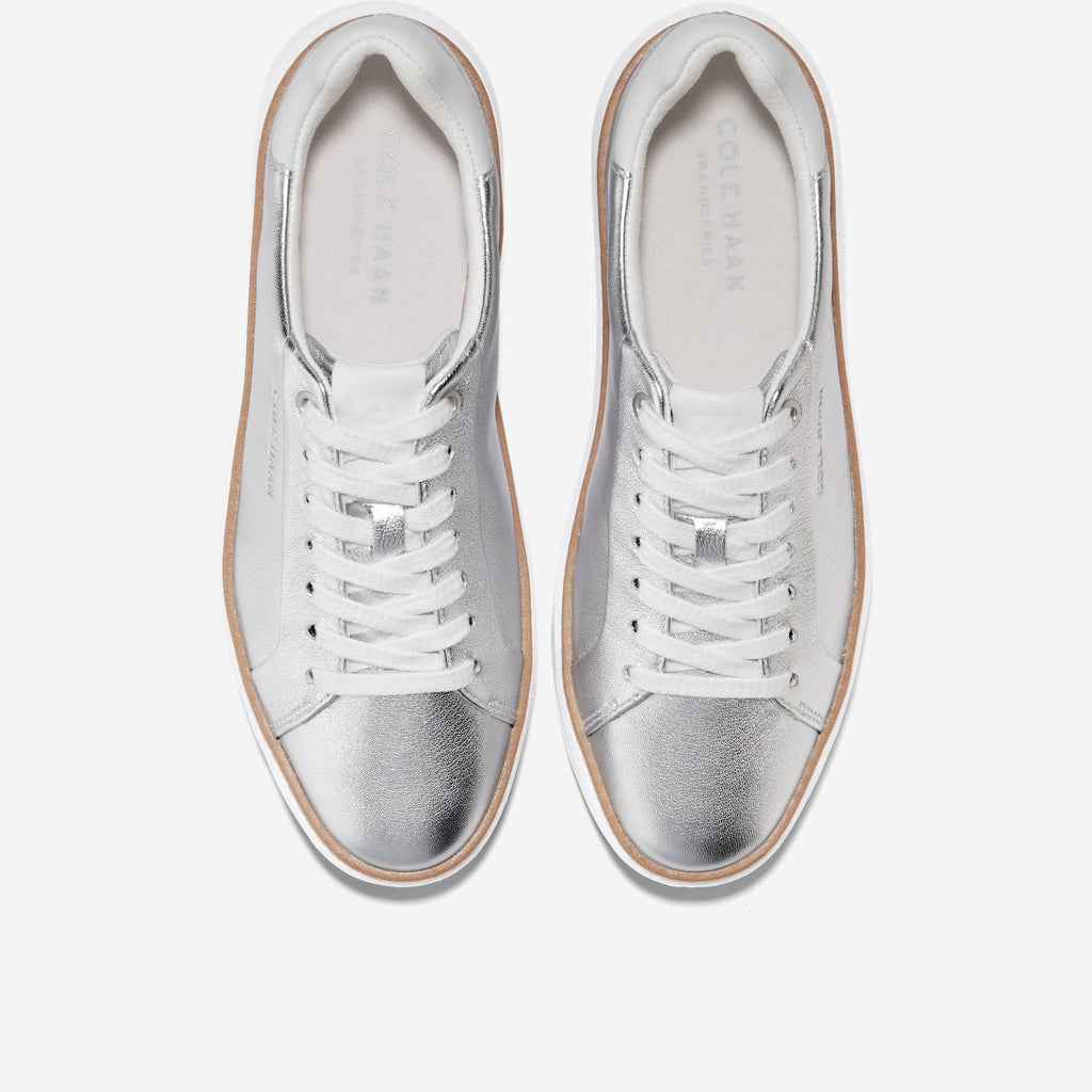 Cole Haan Women's Grandpro Topspin Sneakers Silver Talca/Optic White