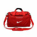 Men's Red Sports Duffle Gym Bag with Shoulder Strap & Ventilated Pocket