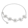 Silver Sun Face Chain Belt
