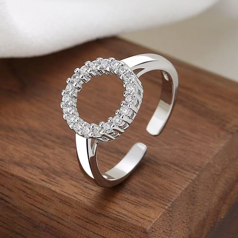 Silver Crystal Open Circle 3-Piece Jewellery Set