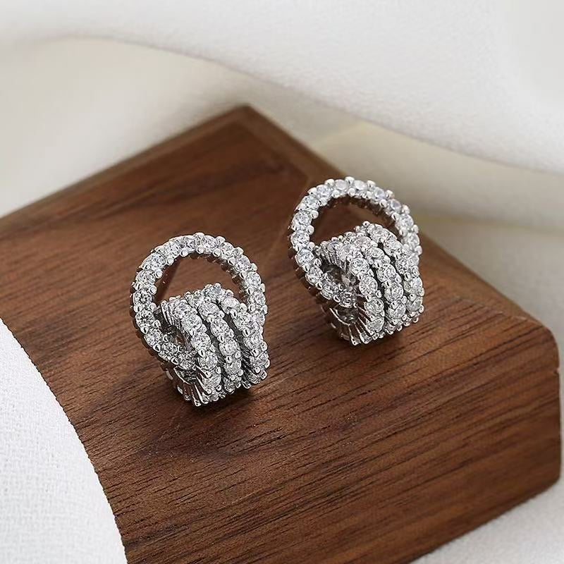 Silver Crystal Open Circle 3-Piece Jewellery Set