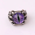 Dragon Claw Purple Evil Eye Ring