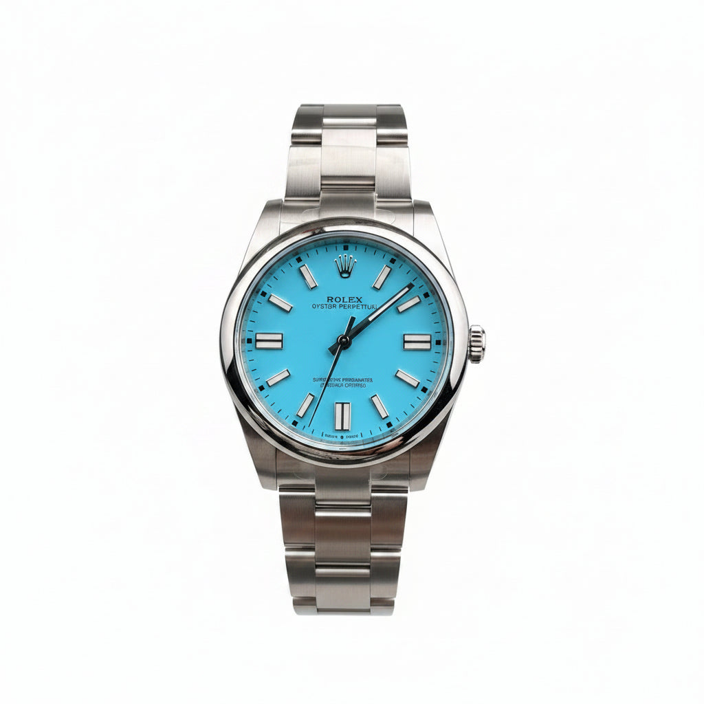 Rolex Oyster Perpetual – Turquoise Blue Dial Stainless Steel Oyster Bracelet