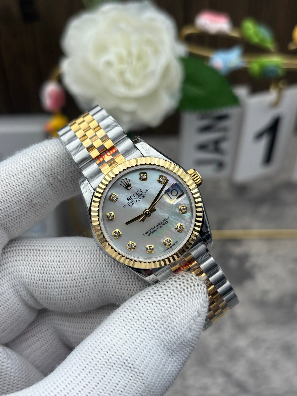 Rolex Datejust Two-Tone – Mother-of-Pearl Diamond Dial Jubilee Bracelet