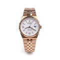 Rolex Land-Dweller Everose Gold – White Honeycomb Dial Rose Gold Jubilee Bracelet