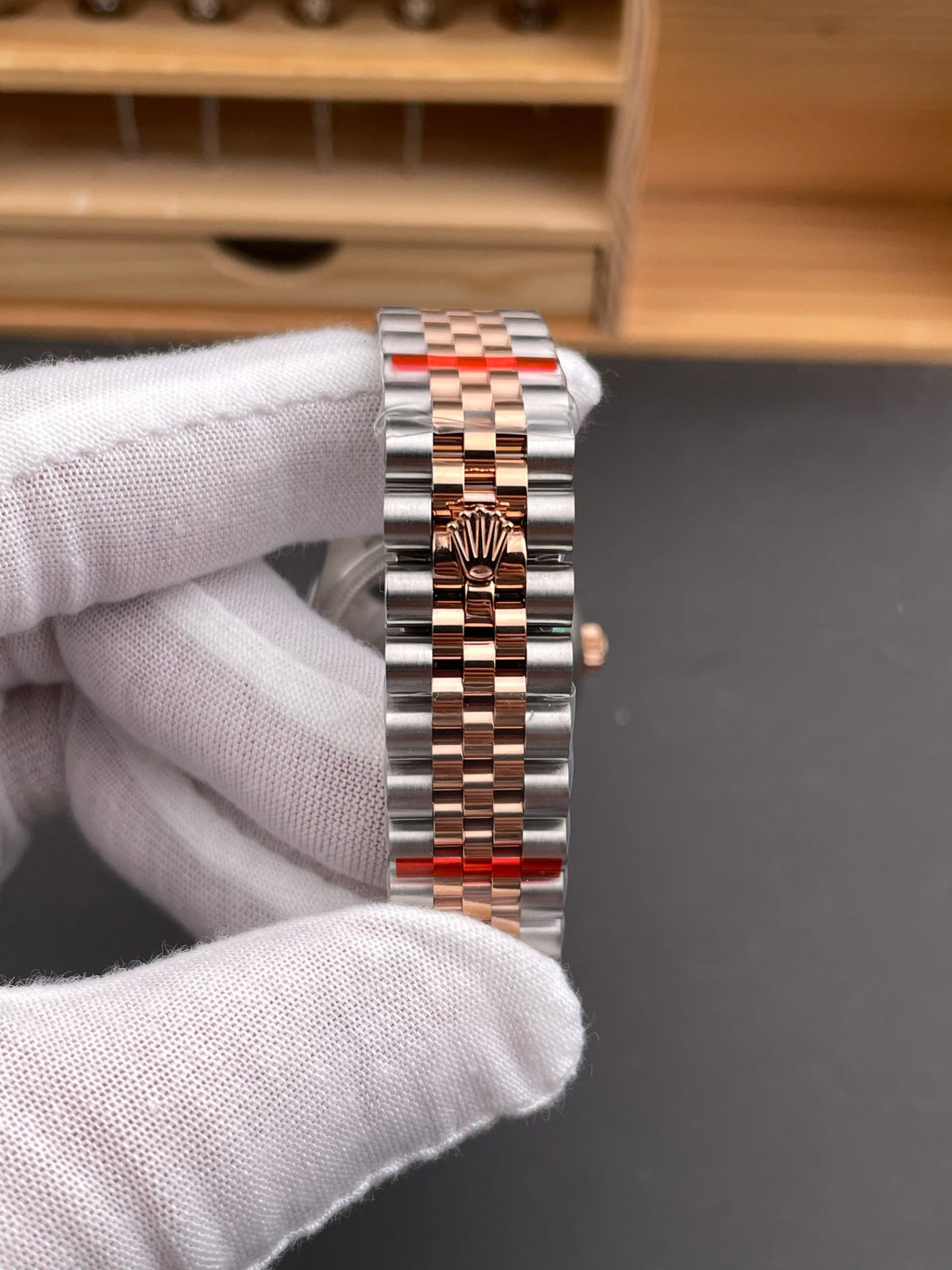 Rolex Datejust Two-Tone Everose Gold – Mother-of-Pearl Full Diamond Dial Jubilee Bracelet