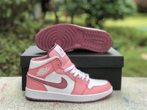 Air Jordan 1 Mid – Desert Berry Pink White Women's