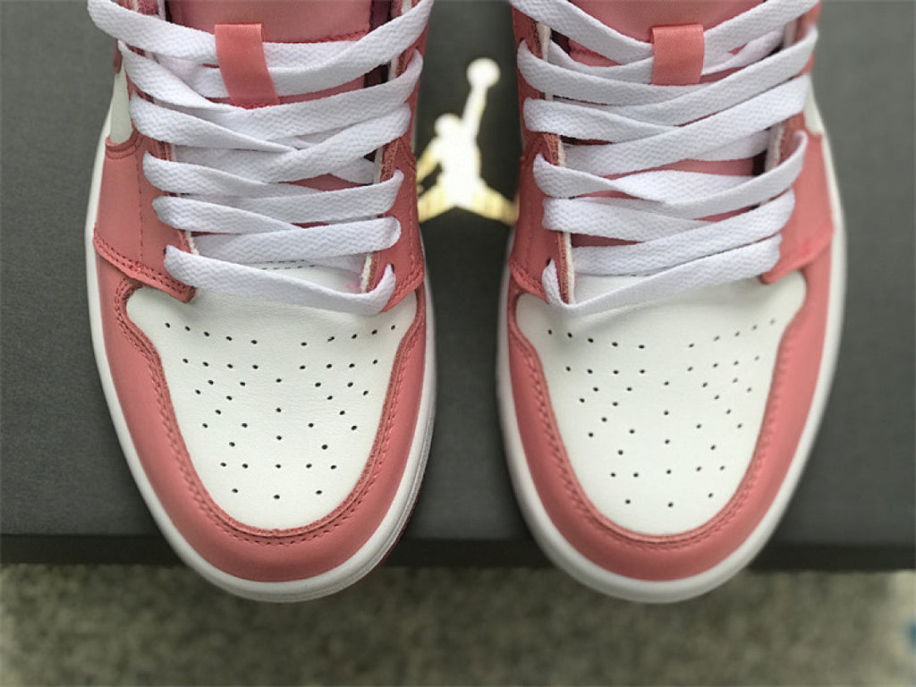 Air Jordan 1 Mid – Desert Berry Pink White Women's