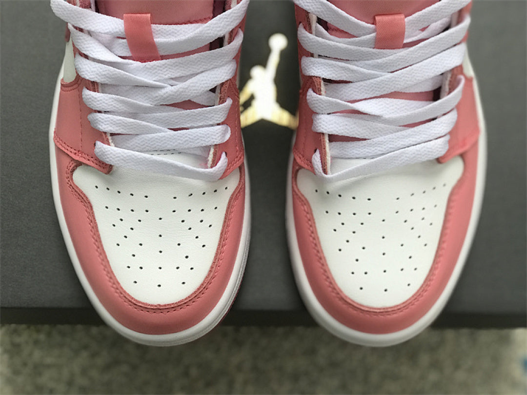 Air Jordan 1 Mid – Desert Berry Pink White Women's