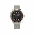 Omega Seamaster Diver 300M – Steel Bronze Ceramic Bezel Black Dial Rose Gold Indices Mesh Bracelet No Time to Die 007