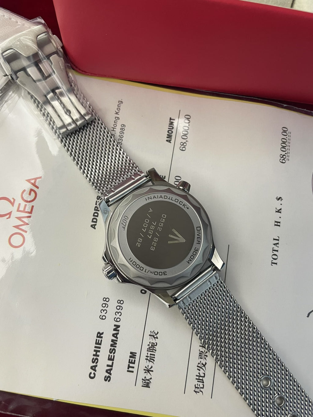Omega Seamaster Diver 300M – Steel Bronze Ceramic Bezel Black Dial Rose Gold Indices Mesh Bracelet No Time to Die 007