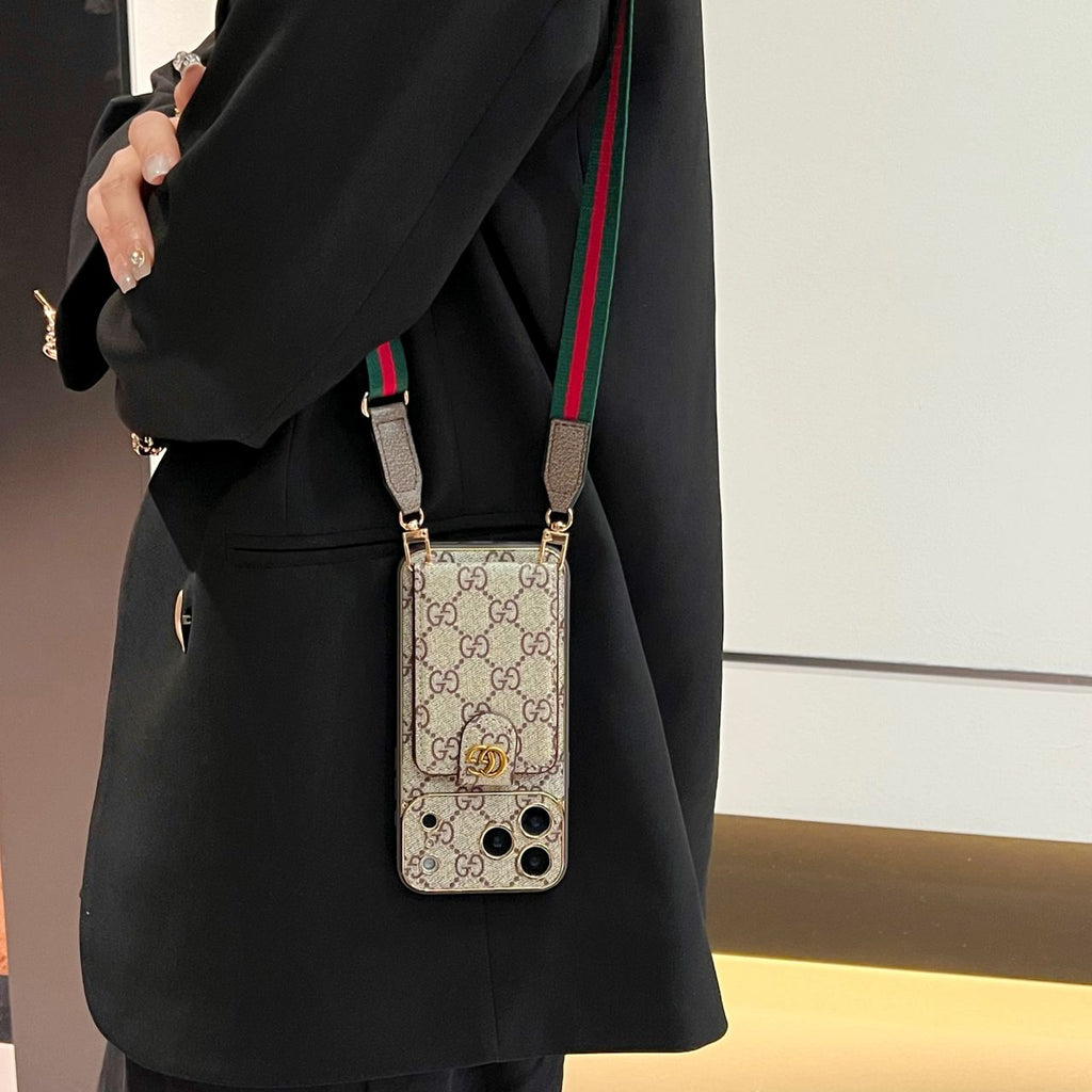 Luxury iPhone Case Card Holder for iPhone 12-18 Pro& Pro Max