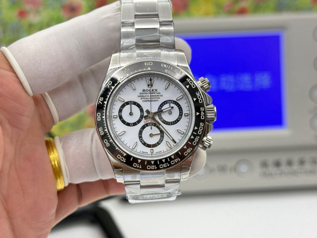 Rolx Daytna Steel Newest Style Panda White Dial
