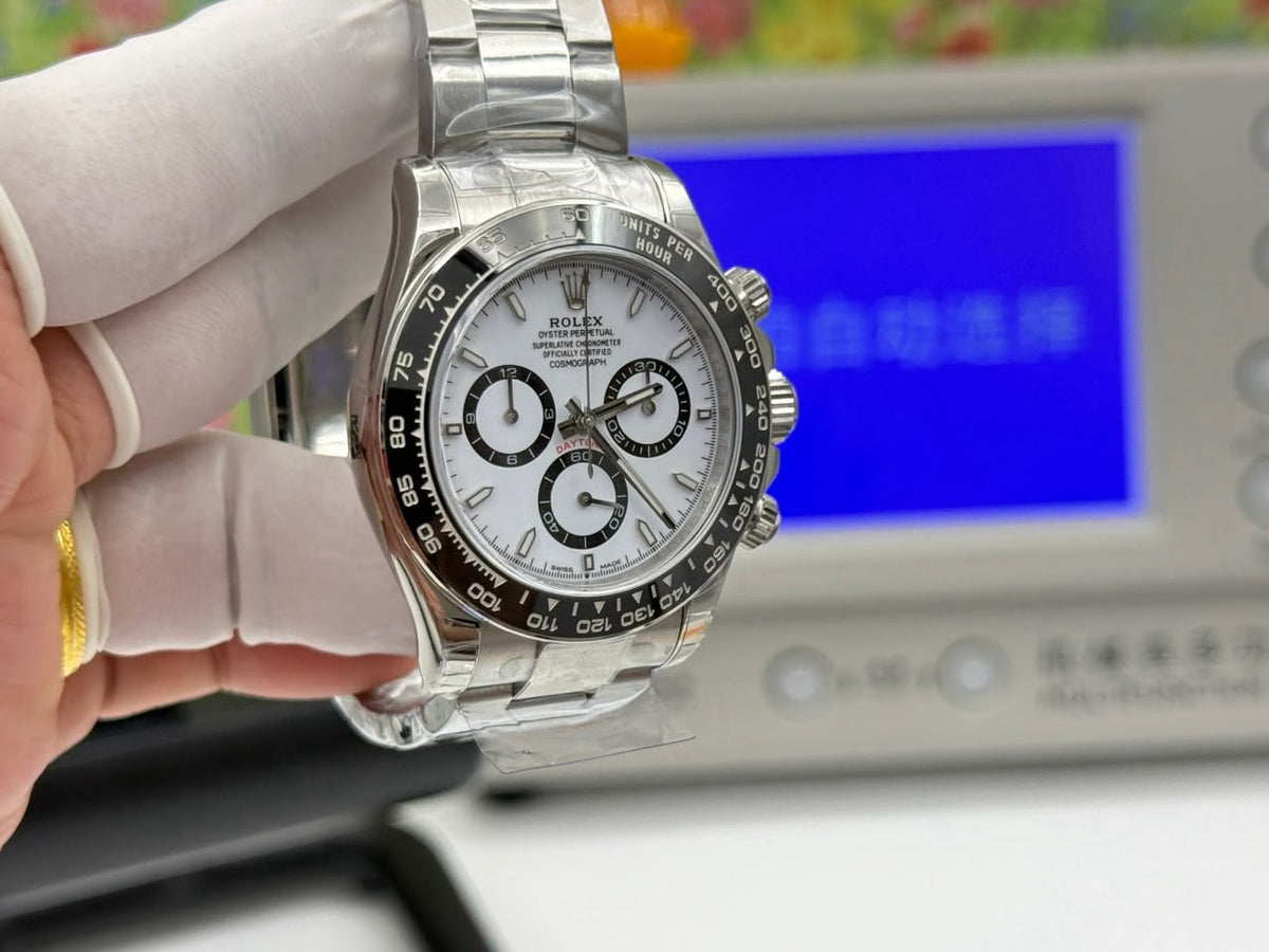 Rolx Daytna Steel Newest Style Panda White Dial