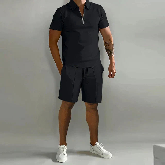 Caspher | Stylish Polo and Shorts Two-Piece Set