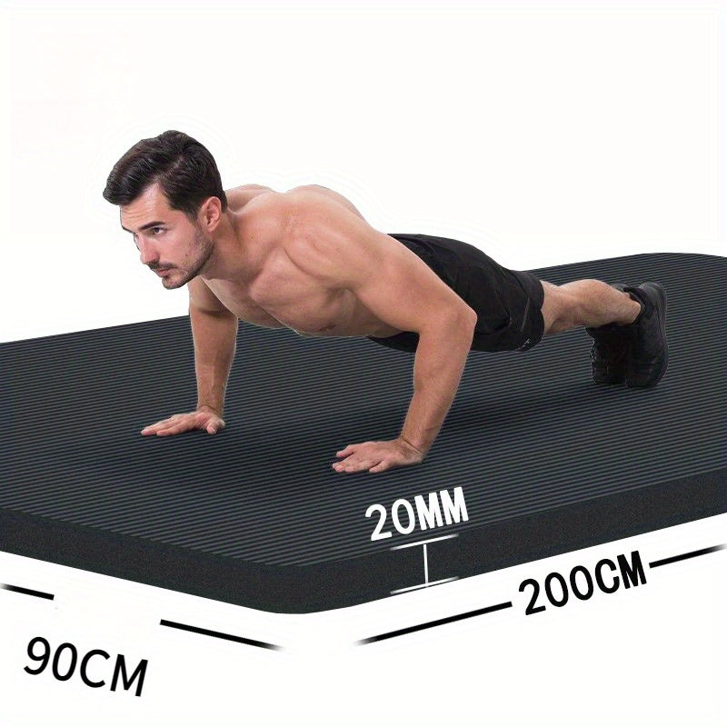 20mm Thick Yoga Mat, Extra Long 79 x 35-Inch Non-Slip Exercise Mat for Pilates, Stretching and Home Fitness
