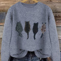Talia | Gemütlicher Pullover mit Katzenmuster